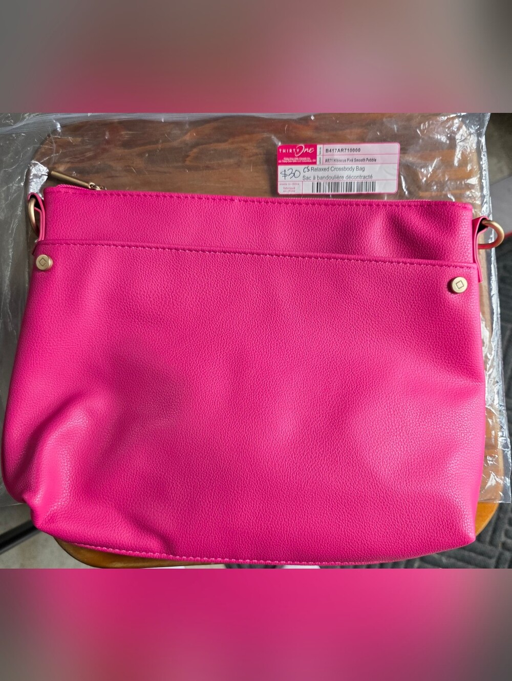 Thirty-One Hibiscus Pink Crossbody Bag